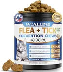 Flea and Tick Prevention for Cats, 200 Soft Chews for Fleas Treatment for Cats, Natural Cat Oral Flea Chewables Support Supplement, Flea and Tick Chews for All Breeds & Sizes