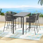 Gardeon 5pcs Outdoor Bar Set, Rope 