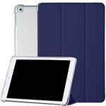 DuraSafe Cases for iPad 9.7 Inch 5 6 Air 1 2 [iPad 5th 6th Air 1st 2nd ] A1893 A1954 A1822 A1823 A1566 A1567 A1474 A1475 A1476 Smart Trifold Durable Cover with Bump up Corner - Navy Blue