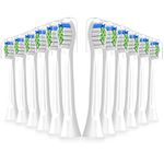 Replacement Toothbrush Head Compatible with Philips Sonicare Electric Toothbrush - Fit Plaque Control, Gum Health, FlexCare, HealthyWhite, Essence+ and EasyClean, 12 Pack