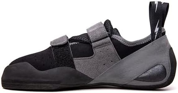 EVOLV Men's Defy Rock Climbing Shoes - Sport, Bouldering, Indoor Climbing - Black/Gray - 10