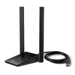 TP-Link USB WiFi Adapter for Pc(Archer T4U Plus)- Ac1300Mbps Dual Band Wireless Network Adapter for Desktop with 2.4Ghz/5Ghz High Gain 5Dbi Antennas,Supports Windows 10/8.1/8/7,Mac Os,Black