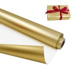 43cm X 12m Gold Metallic Wrapping Paper Roll, Solid Color Matte Wrapping Paper, Perfect for Birthday,Wedding, Baby Shower, Party, Festival Gift Decorations