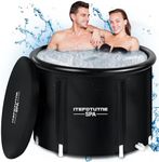 XL Ice Bath Tub for Athletes, 116 Gal Cold Plunge Tub with Cover Portable & Collapsible, Tear-Resistant and Multi-Layered Design, Ice Cold Therapy Bath Outdoor for Rapid Recovery, Gardens, Gym