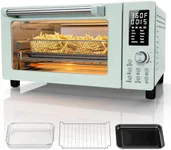 Nuwave Bravo Pro Smart 21QT Toaster Oven Air Fryer Combo, Convection Oven Countertop, 12 functions all in 1, with even & quick crisp technology, 50-450°F, 1800W, Mint Green