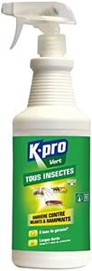 K.PRO VERT Pulvérisateur Barrière tous Insectes Volants et Rampants - Curatif et Préventif - S'Applique Sur Textiles et Surfaces Lavables* - Technique Professionnelle - 1L - Protection 1 mois