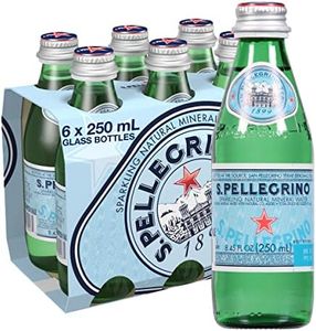S.Pellegrino Sparkling Natural Mineral Water, 8.45 fl oz. Glass Bottle (24 Count)