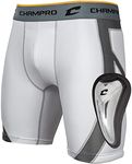 CHAMPRO Wind Up Compression Polyester/Spandex Sliding Short W/Cup, Adult Medium, White