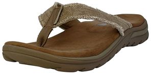 Skechers Men's Supreme Skechers USA Men s Bosnia Flip Flop Sandal, Tan, 9 UK