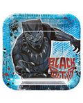 Marvel Black Panther 7" Square Paper Party Plates, 8-Pack