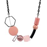 Yellow Chimes Necklace for Women and Girls Fashion Multicolor Choker Necklace for Women Western | Geometric Statement Style Choker Necklace | Birthday Gift for Girls & Women Anniversary Gift for Wife