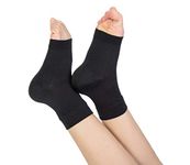 TOFLY® Plantar Fasciitis Socks for Unisex, Truly 20-30mmHg Compression Socks for Arch & Ankle Support, Foot Care Compression Sleeves for Injury Recovery, Eases Swelling, Pain Relief,1 Pair Black XXL