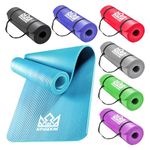 Kingdom GB Supreme 20mm Extra Thick Exercise Yoga Mat with Carry Strap Padded NBR Foam Non Slip Pilates Aerobic Gymnastics Home Fitness Camping Turquoise