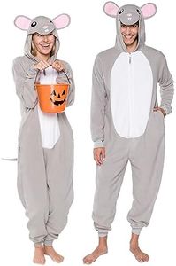 Funziez! Slim Fit Adult Onesie - Animal Halloween Costume - Plush Unisex One Piece Cosplay Suit for Women and Men