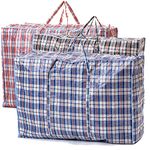 VIROSA EXTRA LARGE Strong and Durable Laundry Bags | PACK of 5 | 80cm x 60cm | Ideal for Laundry/Moving House/Shopping/Storage | Reusable Store Zip Bag,Red, Black, Blue