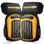 Thunderbolt Knee Pads for Men for Construction Gardening Flooring Roofing Heavy Duty Comfortable Gel Thick Foam Cushion with Adjustable Non-Slip Straps
