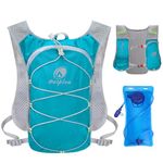 Outplea Running Water Vest, Festival Water Backpack, Lightweight Hydration Pack with 2L Water Bladder, Small Hydro Pack, Hydropack for Women Men Runners Biking Climbing Hiking Camping