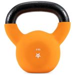 Yes4All HCR1 6KG Cast Iron Kettlebell, Neoprene Coated - Orange for Strength Training