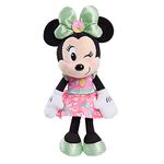 Just Play Disney Junior Minnie Mouse 8-Inch Small Sweets Minnie Mouse Beanbag Plush, Minnie Mouse In Pink Sweet Treats Dress, Stuffed Animal,