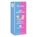 SanNap Baby Diaper Disposal 50 Bags/Sacks (Toss Dirty Diapers Bag) - Pack of 50 Bags