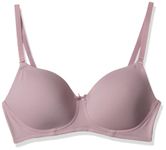 Zivame Women's Synthetic Padded Non-Wired 3/4Th Coverage T-Shirt Bra (ZI1131COREPURPL_Purple_36D)