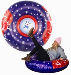 monsoon [Glider] Luxury Snow Tube for Sledding Heavy Duty Sleds with Handles for Adults - RED