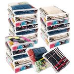 20 Pcs Clear Vinyl Zippered Storage Bags, Plastic Blankets Clothes Storage Bags for Sweater Clothes Bed Sheet Organizer with Zipper for Closet Linen Sweater Bed Sheet Pillow - 10.5 x 10.5 x 2.4 Inch