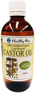 Certified Organic CASTOR OIL 200ml Cold Pressed 100% Pure Unrefined