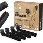 Edinco Recyclable Charcoal Toothbrush Heads Compatible with Braun Oral B Electric Toothbrush, Professional Plaque Removal Bristles, Black