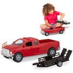 DRIVEN by Battat - Midrange Pick-Up Truck - Toy Truck with Detachable Trailer, Lights, and Sounds - Trucks and Construction Toys for Kids 3 Years +