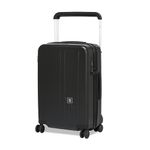 EUME Charter Wide Handle Cabin Trolley Bags for Travel 57cm, Cabin Luggage, Cabin Bag | Travel Bags for Luggage | 100% Polycarbonate (PC) 8 SilentRun Hinomoto Wheels, Charcoal Black