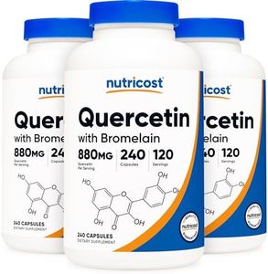 Nutricost Quercetin 880mg, 240 Caps with Bromelain (3 Bottles)