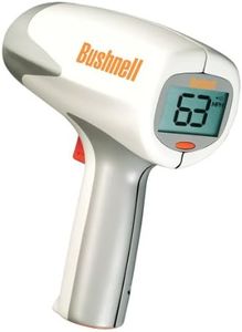 Bushnell 101911 Velocity Speed Gun, 10-110 mph - 90 feet away / 16-177 kph - 27 meters away Baseball radar gun / Softball / Tennis, 10-200 mph - 1500+ feet away/ 16-322 kph -457 meters away Auto Racing, Easy to use - Bushnell point-and-shoot pistol grip, Large, clear LCD police radar gun display, Supports both MPH and KPH speed modes, Displays fastest speed once trigger is released