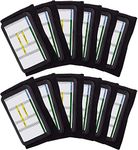 Pro Athletics 12 Pack QB Wristband- Football Playbook Wristband with 3 Compartments for Adults(12 PC)