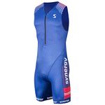 Synergy Triathlon Tri Suit - Men's Elite Sleeveless Trisuit (USA 21, Small)