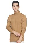 Amazon Brand - Symbol Men's Acrylic Turtle Neck Sweater (SWR-SY-AW21-06_Beige_2XL)