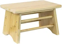 Sorbus Bamboo Step Stool - Small Wooden Stool- Bed Stool for Seniors Bedside Footrest & Potty Training Stool for Kids Toddlers, Adults, Kitchen, Bathroom, Up to 300 Lbs. Non Slip Milking Wood Stool