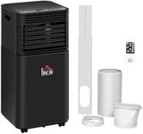 HOMCOM 5000 BTU 4-In-1 Portable Air Conditioner Unit Cooling Dehumidifying Ventilating for Room up to 18m², with Fan, Remote, 24H Timer, Window Mount Kit, R290, A Energy Efficiency