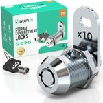 LATCH.IT 10-Pack RV Storage Locks 7/8" | 100% Metal Cam Lock for Cabinets, Toolboxes & RV Storage Doors | 20 Keys Included | RV Compartment Locks | Check Fitment Image Before Purchasing
