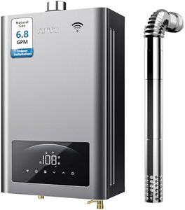 APUS Natural Gas Tankless Water Heater 140,000 BTU Indoor Installation Up to 6.8 GPM, Zero Cold Water for Technology Instant Hot Water on Demand, Smart Wi-Fi App Control