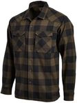 Vertx Canyon Valley Mens Tactical Flannel Shirt Long Sleeve Outdoor Work Shirts with Pockets, Marshland Plaid, Small (F1 VTX1501)