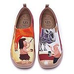 UIN Women's Travel Walking Slip On Flats Comfortable Art Painted Fashion Sneakers Beautybull (41)