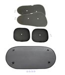 Auto Dean Car Side Window and Rear Window Sun Shades, Black (Universal) (TRI Design and Dikky)