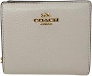 Coach Pebble Leather Snap Wallet Chalk Style No. C2862, Gold