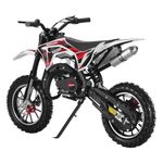 yoakaiax Mini Bike Motorcycle Dirtbike 49cc 2-Stroke Kids Dirt Bike, Gas Power Motocross, Off Road Mini Motorcycle, Children Pocket Motorbike with Front Rear Disc Brakes, Pull Start Black