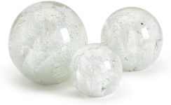 Two's Company Coral Reef Set of 3 Bubble Sphere Paperweights with White Coral