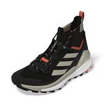 adidas Men's Terrex Free Hiker 2.0, Black/Wonder Beige/Semi Impact Orange, 9