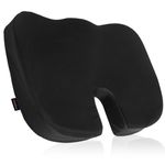 Careforce Orthopedic Coccyx Cushion for Tailbone Pain Car Seat Cushion for Chair Pillows for Sitting Coccyx Seat Cushion for Tailbone Pain Relief Cushion for Car Driving Seat Office, Home Chair- Black