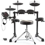 Alesis Drums Debut Kit – Kids Drum Set With 4 Quiet Mesh Electric Drum Pads, 120 Sounds, Drum Stool, Drum Sticks, Headphones and 100 Melodics Lessons