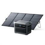 Anker SOLIX C1000 Gen 2 Portable Power Station with 400W Solar Panel, 2000W (Peak 3000W) Solar Generator, 1024Wh LiFePO4, Fast Charge 100% in 49 Min, 10ms UPS, for Home Backup, Camping & Emergency